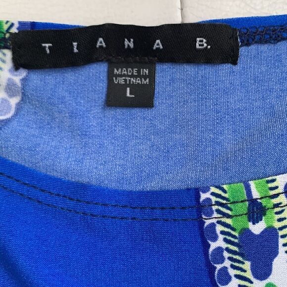 Tiana B Paisley Print 3/4 Sleeve Dress Size L - Picture 9 of 10